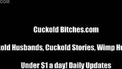 You gotta watch while this dominant guy pounds my pussy hard in femdom style, cuckold