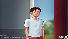 In Summertime Saga, the maid performs a dance in episode 4 part 24