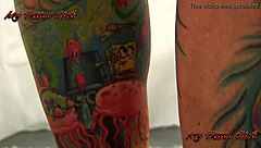 hey, check out this blackwidowxxx promo showing off full body tattoos in detail