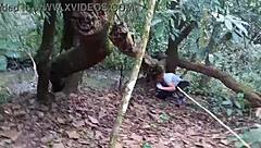 Look, the guy paid to see my big pussy in the ecological park so I went into the bushes and flashed it for him