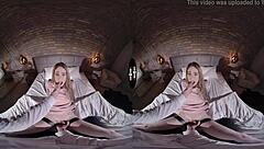 hey, in this dark room vr, my big ass and tits get a hardcore blowjob and handjob session with shaved pussy action.