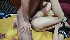 Indian sexy college girl bends over for horny doggystyle pounding in ebony reality sex