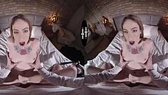 hey, in this dark room vr, my big ass and tits get a hardcore blowjob and handjob session with shaved pussy action.