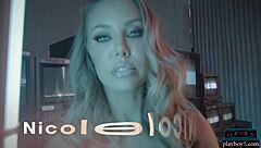 petite milf blonde nicole aniston is stripping to show her hot body and small tits