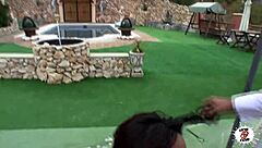 la puta perra y su amo... i mean, i cant believe how this big cock monster just takes over outdoors