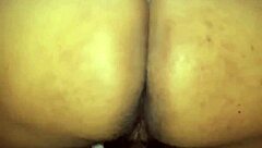 Indian big ass SHAKING wildly as she bends over for homemade anal with monster cock