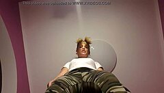 why are you on your knees, jerking off under the bill and eating your own cum like a slut?