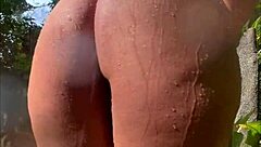 Why Is This Big-Assed Wife Showering In A Tiny Thong Like That?