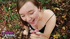 an 18-year-old amateur gives a messy blowjob and swallows every drop in her first homemade video.