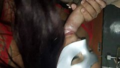 she takes in the massive shaft orally before positioning on hands and knees for penetration by her close companion's substantial member