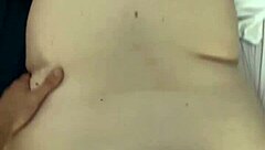 Big woman takes monster cock deep in doggystyle pounding on the bed.