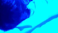 She casually takes a deepthroat from him in the bedroom while he grabs her hair