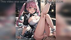 horny teen 18+ with perfect boobs takes massive dick in tight pink pussy for hard anal fuck. this curvy hentai girl enjoys creampie in 3d animated story.