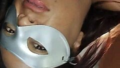 she takes in the massive shaft orally before positioning on hands and knees for penetration by her close companion's substantial member