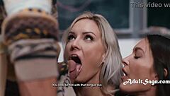 Colleagues Spot Me Wanking To Blackboard Boobies In Wild Threesome With Blonde And Brunette