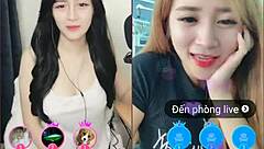 two cute korean girls go live on uplive sharing sexy asian webcam moments in a fun stream