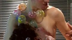 In a steamy episode of Sexo Seguro on Playboy TV, Natacha Jaitt, Natalia Amigo, Valeria Silva, Deborah Del Valle, and Monica Farro heat up the screen