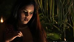 uh, like, this brunette indian milf from bollywood is getting all nude just for you, ya know?