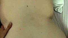 Big woman takes monster cock deep in doggystyle pounding on the bed.