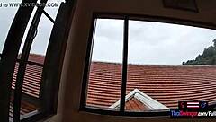 hey we traveled as amateur teen 18+ couple and fucked doggystyle somewhere in thailand mountains