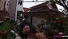 hey we traveled as amateur teen 18+ couple and fucked doggystyle somewhere in thailand mountains