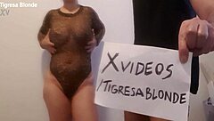 just a quick verification video of this blonde wife with big tits showing off her sexy body 😉