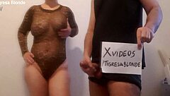 just a quick verification video of this blonde wife with big tits showing off her sexy body 😉