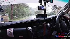 hey we traveled as amateur teen 18+ couple and fucked doggystyle somewhere in thailand mountains