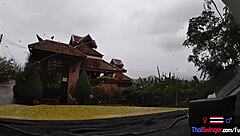 hey we traveled as amateur teen 18+ couple and fucked doggystyle somewhere in thailand mountains