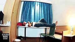 They Get All Horny Sucking Her Feet Then Dive Into A Wild Pussy Eating Session With Intense FUCKING.