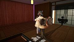 Hey, check out this wild furry cat using dildos for some intense cum inflation action! 🐱🍆💦