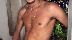 Who knew this naughty boy would jerk off right at the building window for everyone