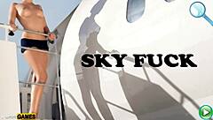 So this game called Sky Fuck turns into wild anal action with a hot brunette getting pounded hard