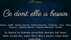 This French couple dives into femdom play with intense humiliation scenes. She takes control, making him submit completely in their European bedroom setup.