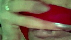 Rossmexicana indulges in solo masturbation with her dildo while wearing those sexy red stockings for ultimate pleasure.