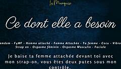 This French couple dives into femdom play with intense humiliation scenes. She takes control, making him submit completely in their European bedroom setup.