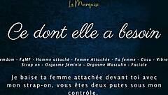 This French couple dives into femdom play with intense humiliation scenes. She takes control, making him submit completely in their European bedroom setup.