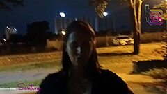 The busty black secretary gets caught sucking her lover's monster cock in the square during dinner break with big ass and tits action