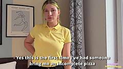 that pizza delivery girl got roughly fucked doggystyle to cover her messed-up order
