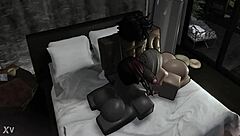 Come join this hot trio where the naughty blonde and redhead get bent over for doggystyle with big black cocks