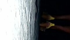 this shemale explores with a pepino in a casual solo session