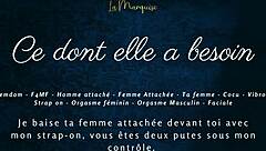 This French couple dives into femdom play with intense humiliation scenes. She takes control, making him submit completely in their European bedroom setup.