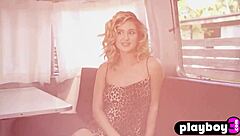 Oh wow, perfect blonde teen Kayci Darko is posing in the camper and showing off her stunning natural body 😍