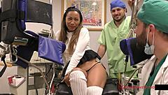 Melany Lopez Faces Tickling And Humiliation In Latex Gloves During Backstage Immigration Physical