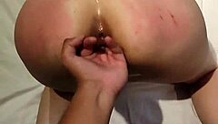 unas buenas nalgas marked the moment as he fingered and masturbated his skinny young latina girlfriend before a doggystyle creampie in her ass