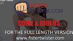 Blonde Czech babe gets intense lesbian fisting with huge dildo and speculum in close-up orgasm action.