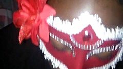 Someone is sucking on a big dick while twerking that fat ass in a sloppy deepthroat game.