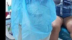 dentist appointment turns wild with curvy colombian nurse riding in miniskirt and pantyhose at the office