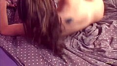 uh i love how this amazing tight-ass brunette gets her face fucked and asshole smashed hard on the bed