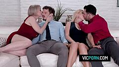 Blonde Swinger Milfs Dee Williams And Savannah Bond Swap Partners In 4some